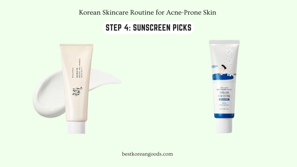 Korean Skincare Routine for Acne-Prone Skin - Sunscreen